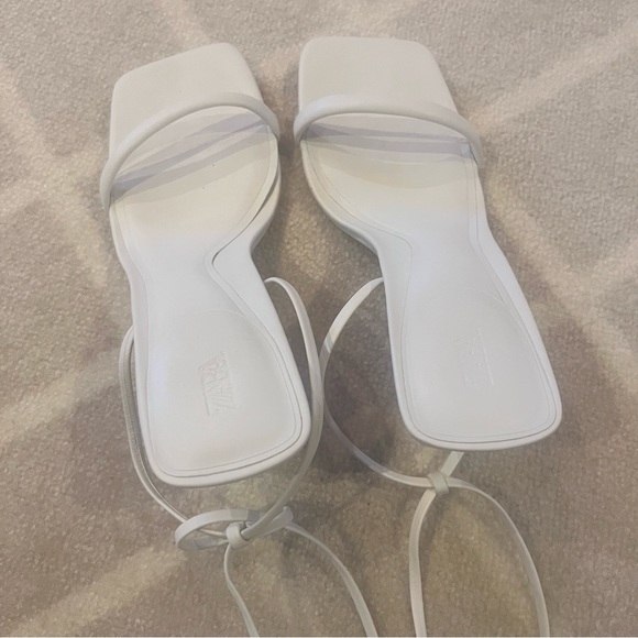 Zara Wrap High Leather Heels - Picture 5 of 5